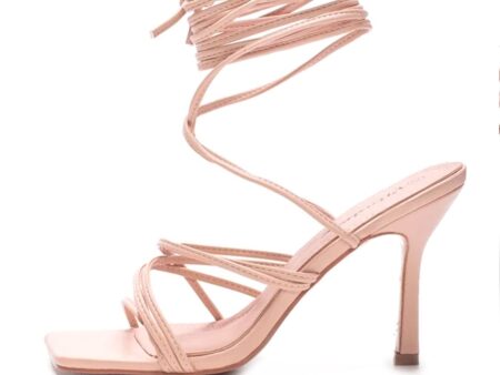 Πέδιλα Lace Up με Λεπτό Τακούνι