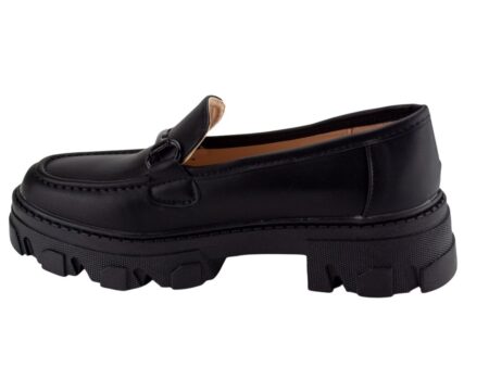 Loafers Μοκασίνια με Τρακτερωτή Σόλα με Αλυσίδα