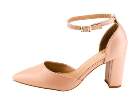 Γόβες Μυτερές με Μπαρέτα Μπεζ