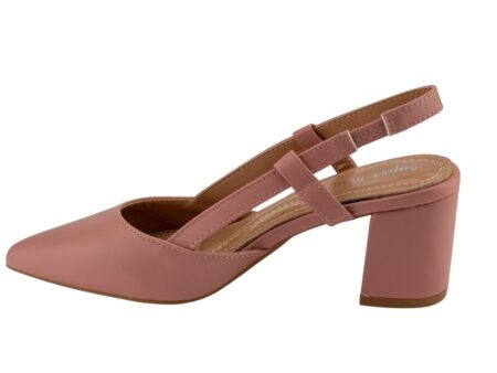 Γόβες Μυτερές Open Heel Ροζ