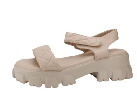Σανδάλια με Τρακτερωτή Σόλα σε χρώμα Μπεζ