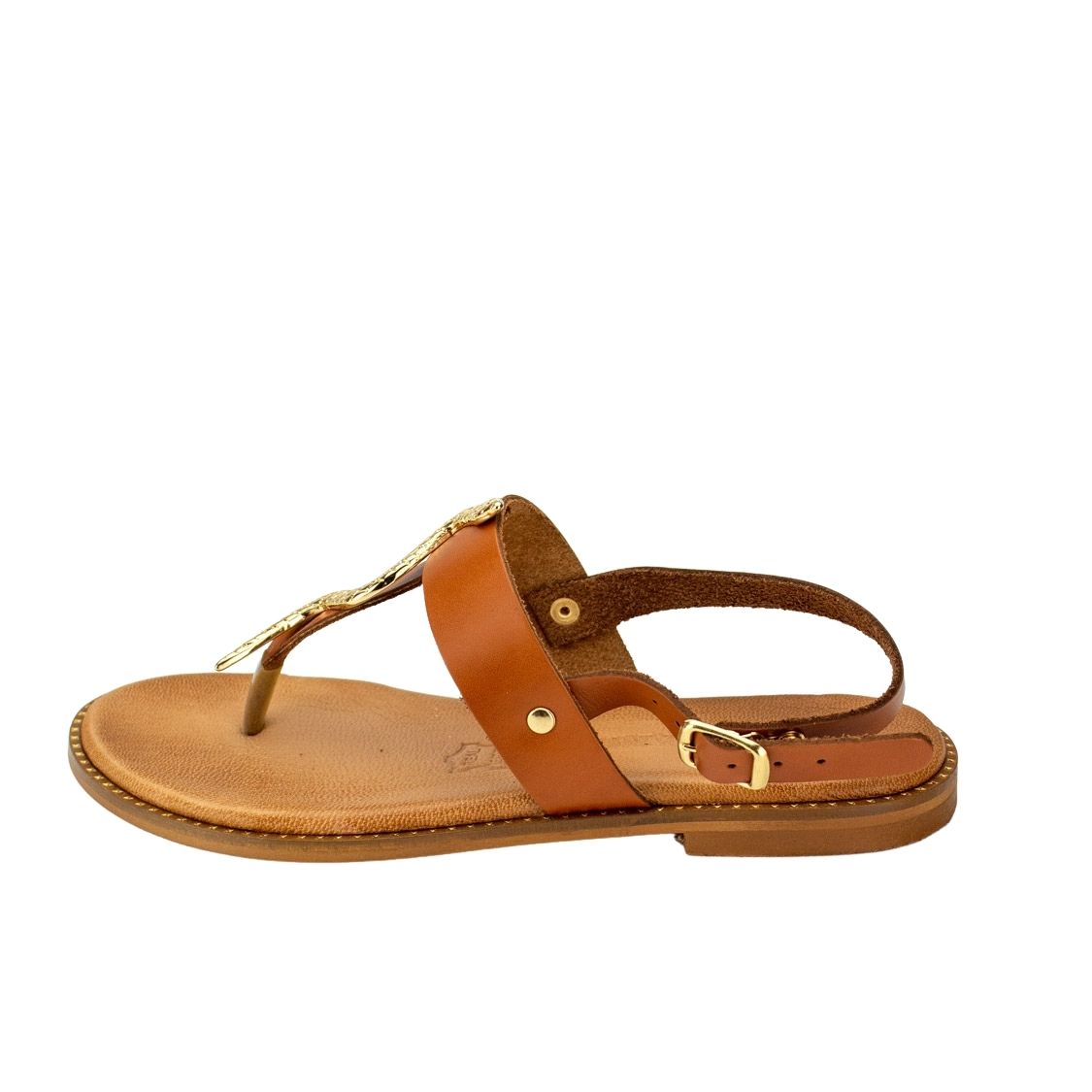 Δερμάτινα Σανδάλια με Διακοσμητικά gkavogiannis