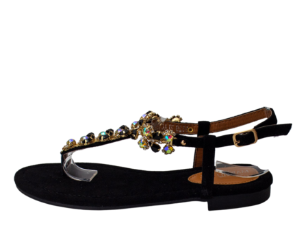 Flat Σανδάλια με Διακοσμητικά Μαύρο