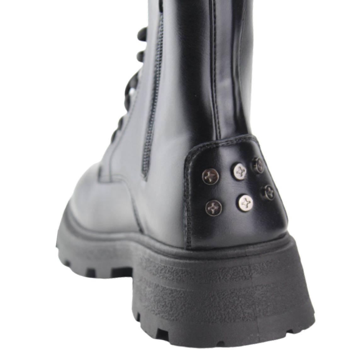 Αρβυλάκι με Τρακτερωτή σόλα σε Μαύρο χρώμα με τρούκς - Image 4