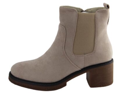 Μποτάκι Μπέζ με suede υφή