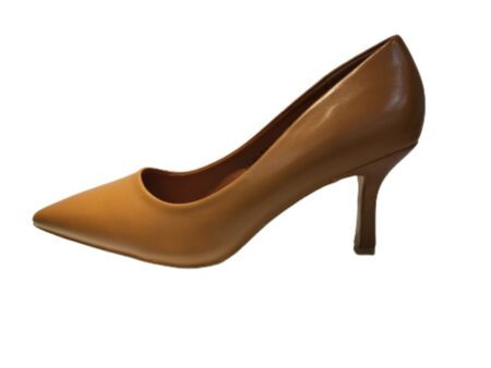 Γόβα μυτερή στιλέτο σε χρώμα Camel