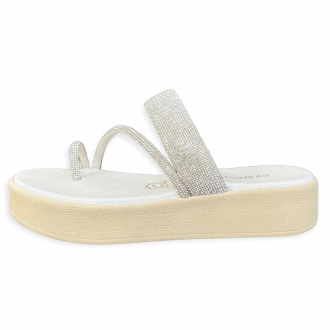 Γυναικεία χειροποίητα δερμάτινα σανδάλια GKAVOGIANNIS λευκό