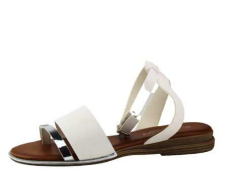 Flat Σανδάλια με Τόκα Λευκό