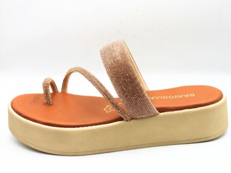 Γυναικεία χειροποίητα δερμάτινα σανδάλια GKAVOGIANNIS rose-gold