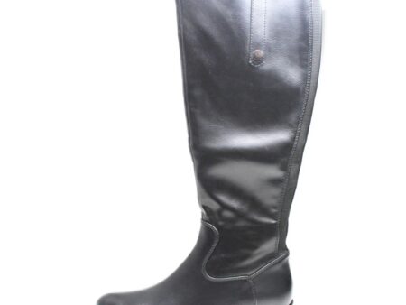 Μπότα ιππασίας δερματίνη μαύρη