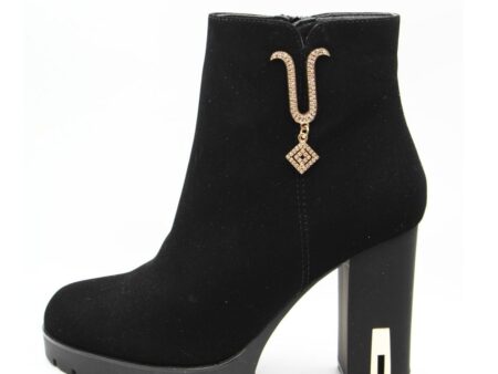 Μποτάκια με Διακοσμητικό απο Strass suede