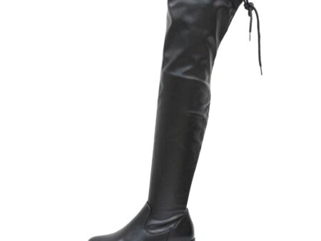 Μπότα Over the knee δερματίνη τρακτερωτή