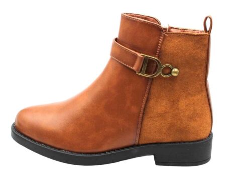 Μποτίνι δερματίνη με σουέντ