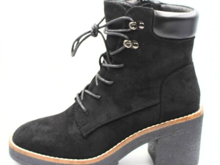 Μποτάκι σουεντ καστόρ με κορδόνια