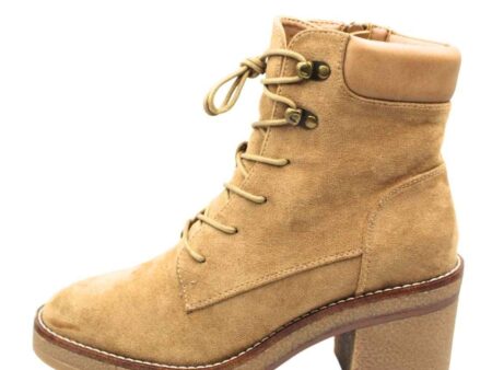 Μποτάκι σουεντ καστόρ με κορδόνια