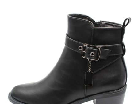 Μποτίνι με αγκράφα κρεμαστό δερματίνη