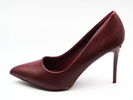 Γόβα μπορντό δερματίνη