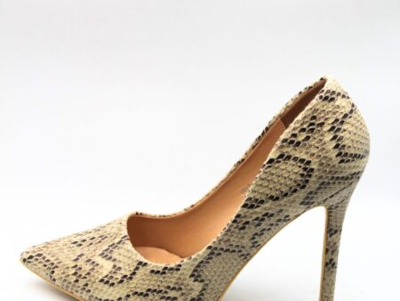 Γόβες με Λεπτό Τακούνι δερματίνη με σχέδιο φιδιού