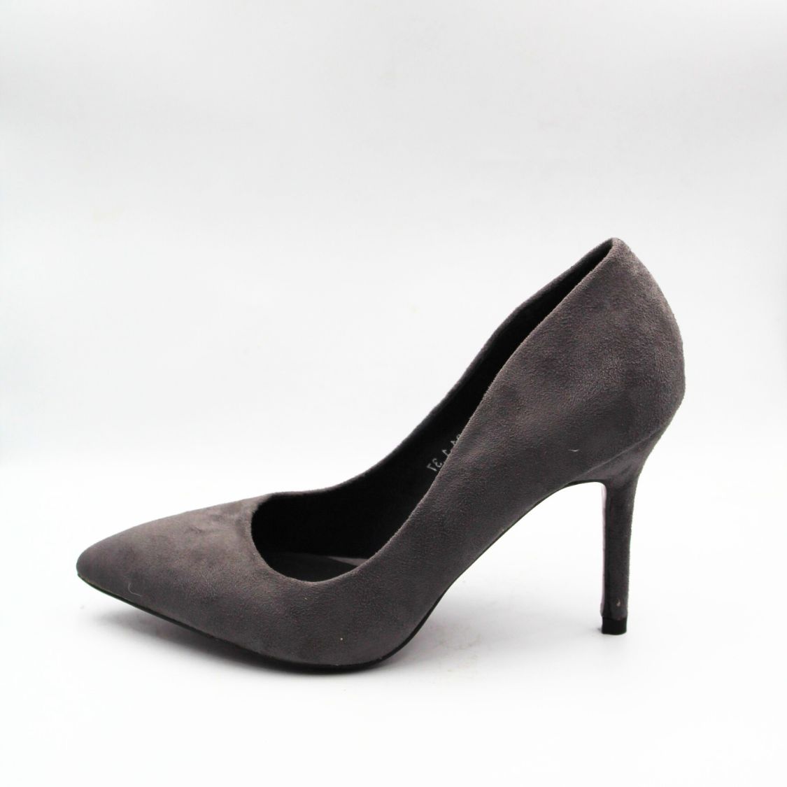 Γόβες γκρι με συνθετικό καστόρι