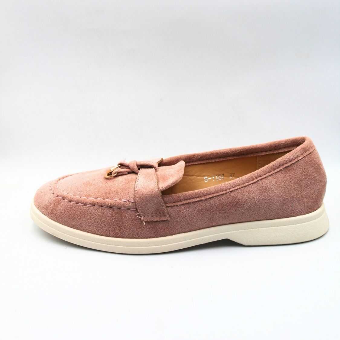 Μοκασίνια suede σε ροζ χρώμα