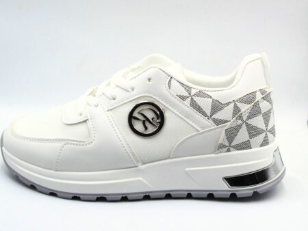 Sneakers λευκό με ασημένιες λεπτομέρειες