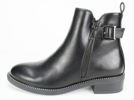 Μαύρα Μποτάκια Αστραγάλου Diamantique