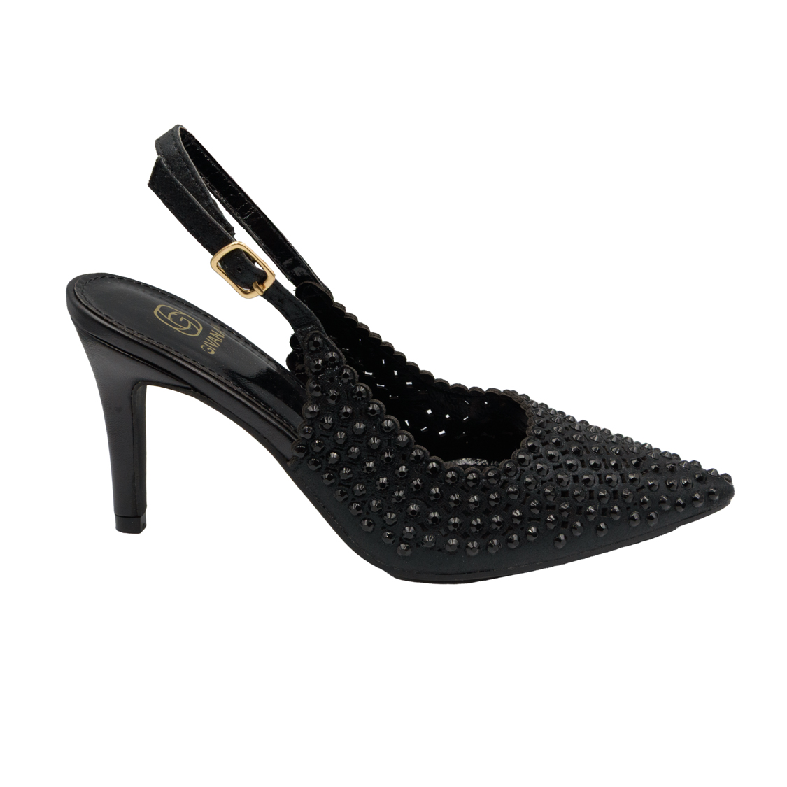 Μαύρες γόβες μυτερές με τρουκς